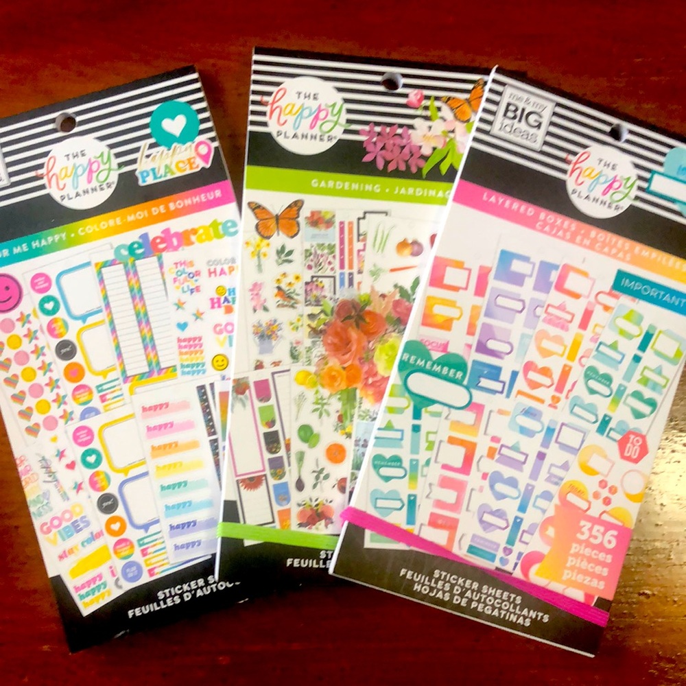 The Happy Planner set of three planner stickers